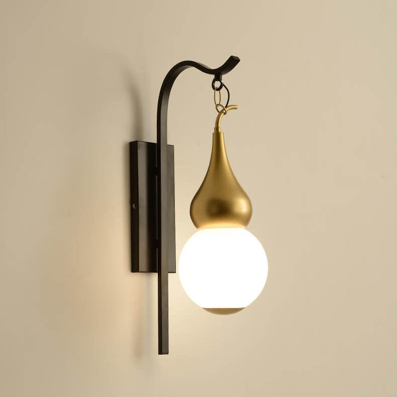 Moderne kreative Glas-Kürbis 1-Licht Wandleuchte 