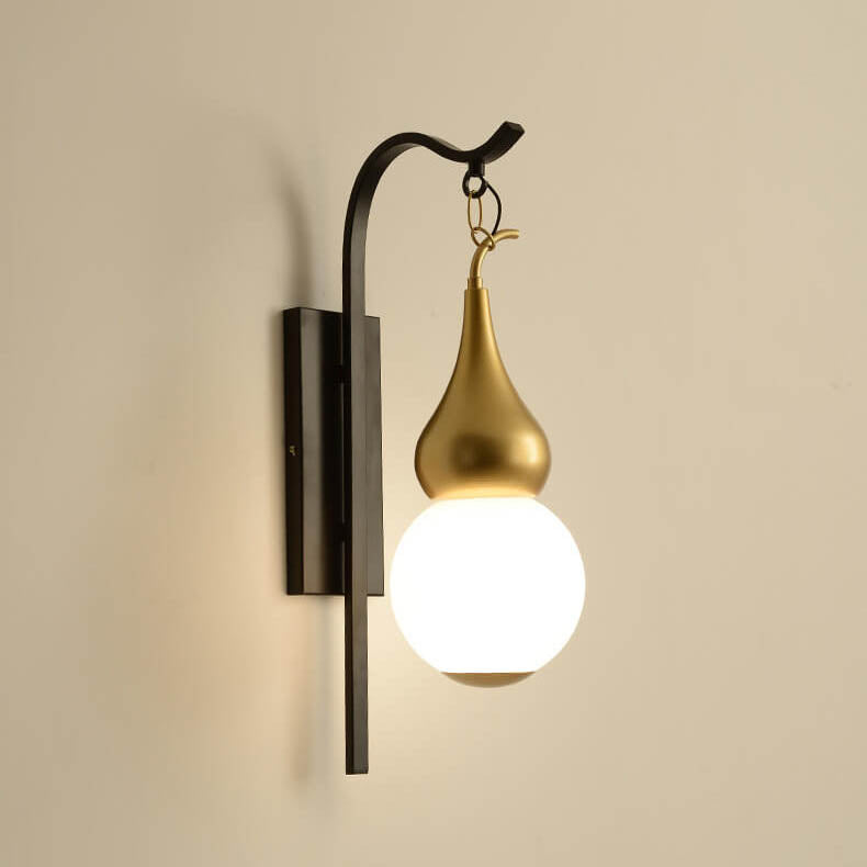 Modern Creative Glass Gourd 1-Light Wall Sconce Lamp