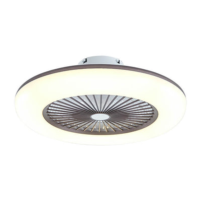Modern Acrylic Ceiling Fan 1-Light LED Semi-Flush Mount Lighting