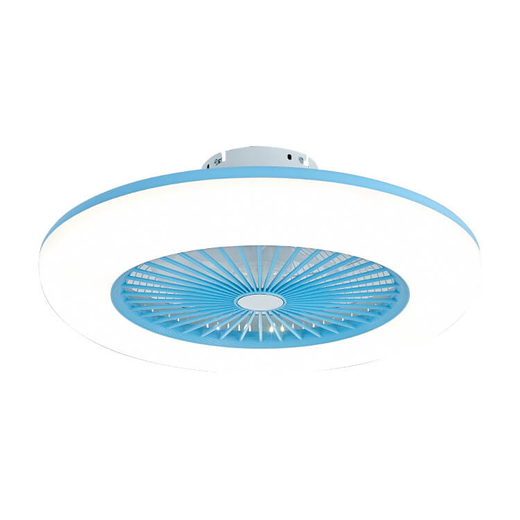 Modern Acrylic Ceiling Fan 1-Light LED Semi-Flush Mount Lighting