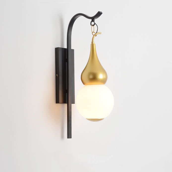 Moderne kreative Glas-Kürbis 1-Licht Wandleuchte 