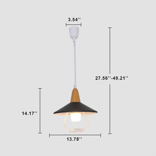 Moderno Macaron Aluminio Escalonado Retráctil Lámpara Colgante de 1 Luz 