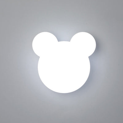 Cartoon minimalistische LED-Wandleuchte in Bärenform 