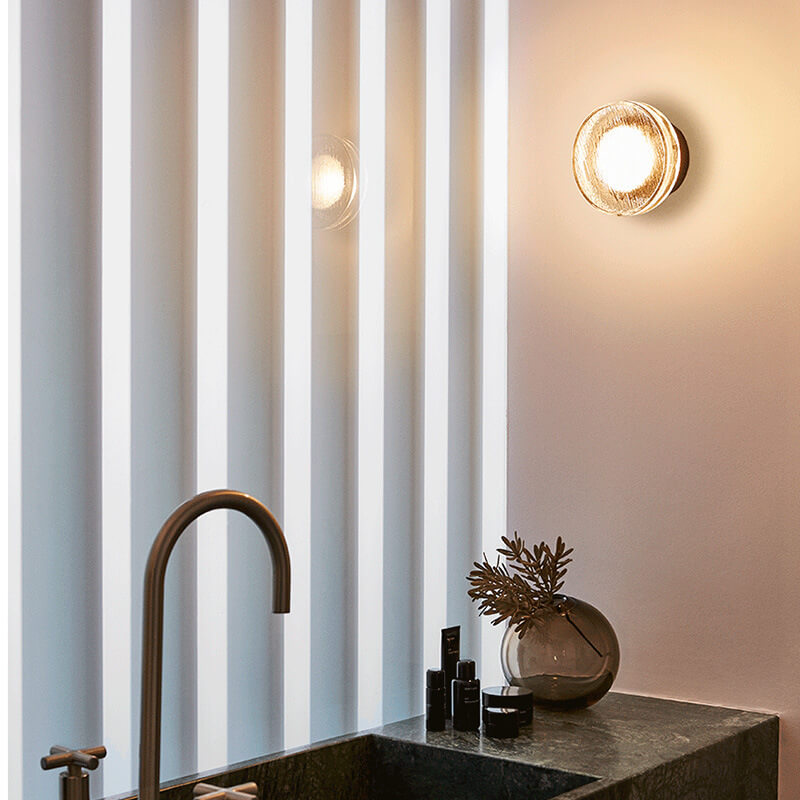Scandinavian Modern Minimalist Aluminum Acrylic Round LED Wall Sconce Lamp