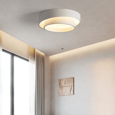 Modern Minimalist Overlapping Round LED Flush Mount Ceiling Light