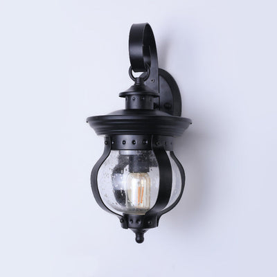 Waterproof Creative Curved Glass Shade LED Outdoor Wall Sconce Lamp