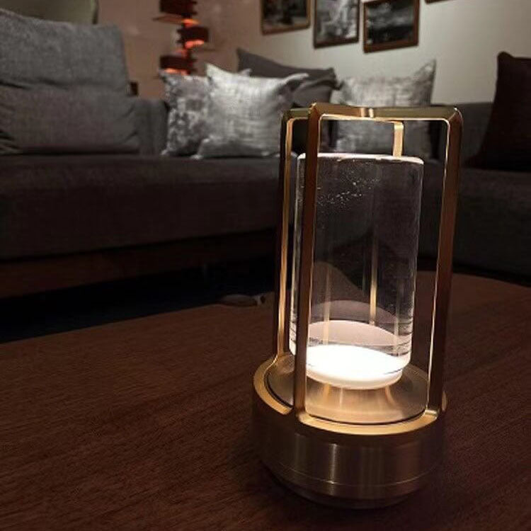 Nordic Vintage Aluminum Acrylic USB Rechargeable Night Light Table Lamp