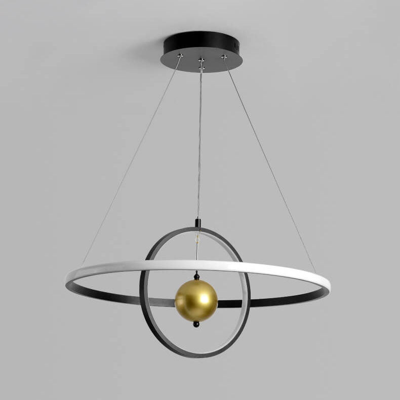Industrial Luxury Wrought Iron Ring light LED Pendant Light