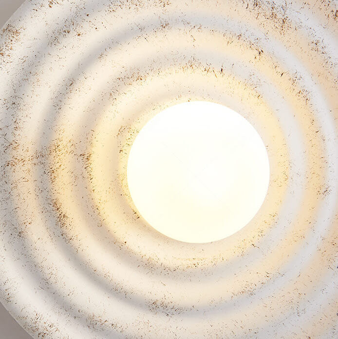 Lámpara Aplique de Pared de 1 Luz Redonda de Resina Minimalista Moderna 