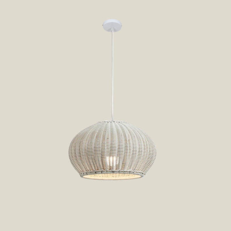 Japanese Minimalist Rattan 1-Light Pendant Light