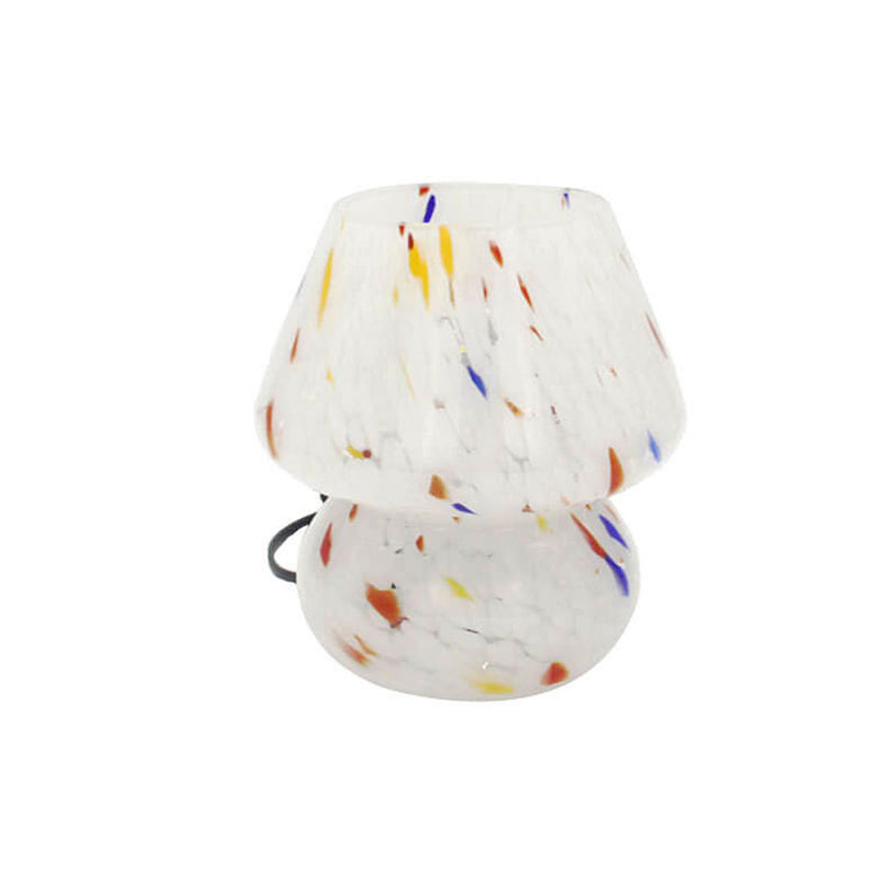 Modern Stained Ink Glass Mushroom Bottle 1-Light Table Lamp