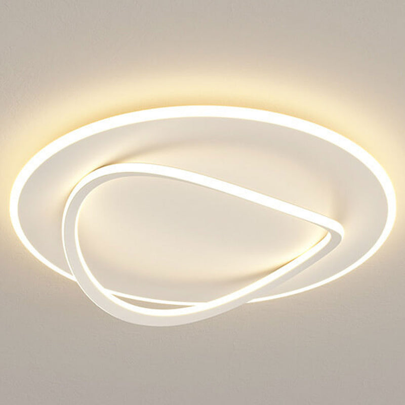 Nordic Minimalist Round Oval LED Flush Mount Ceiling Light