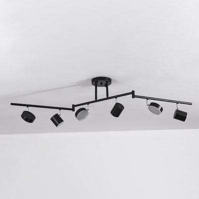 Modern Creative Rotating Track Spotlight LED Semi-Flush Mount Ceiling Light