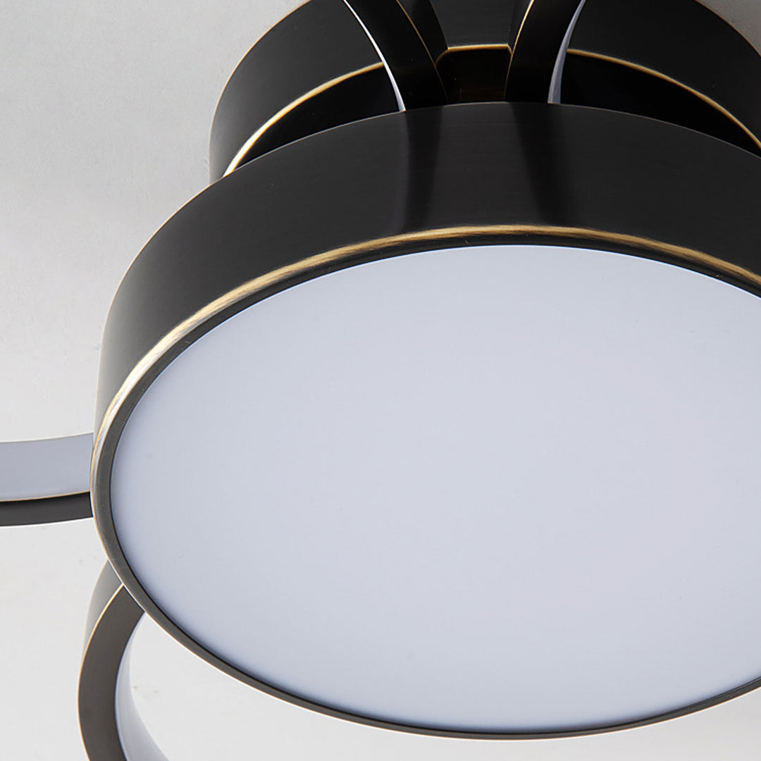 Moderne minimalistische LED-Deckenleuchte aus Acryl in Kupfer 