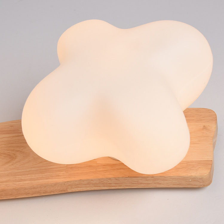 Japanese Cream Logs Cloudy Plum 3/5 Light Flush Mount Ceiling Light