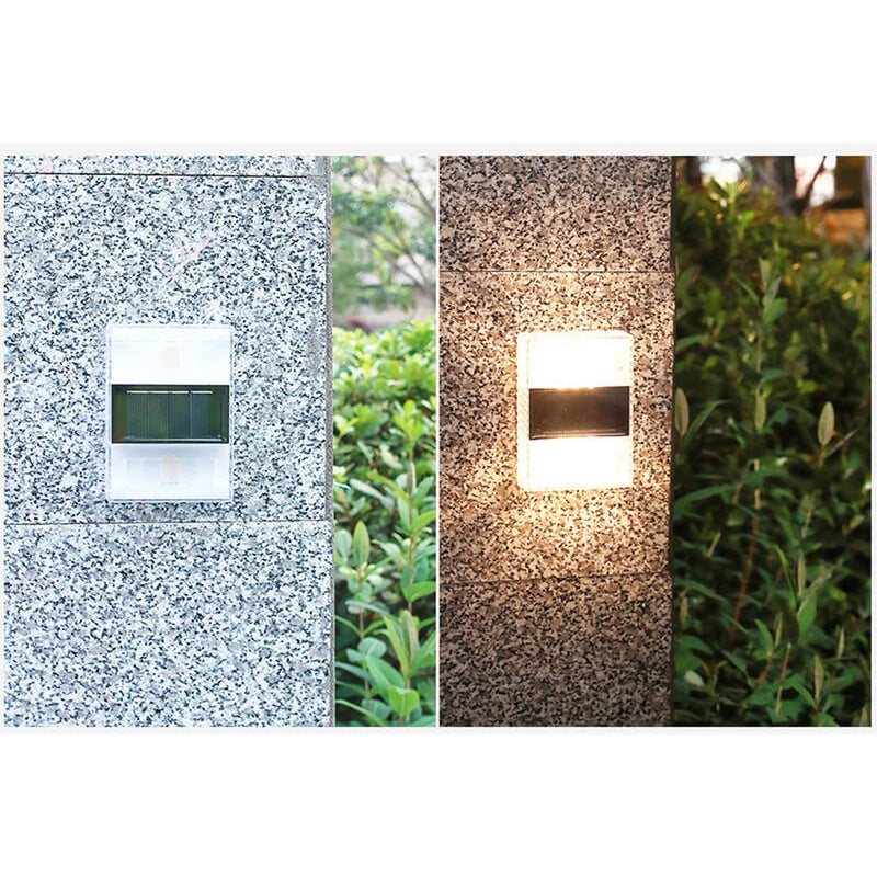 Applique murale solaire carrée haut et bas à LED, luminaire décoratif d&