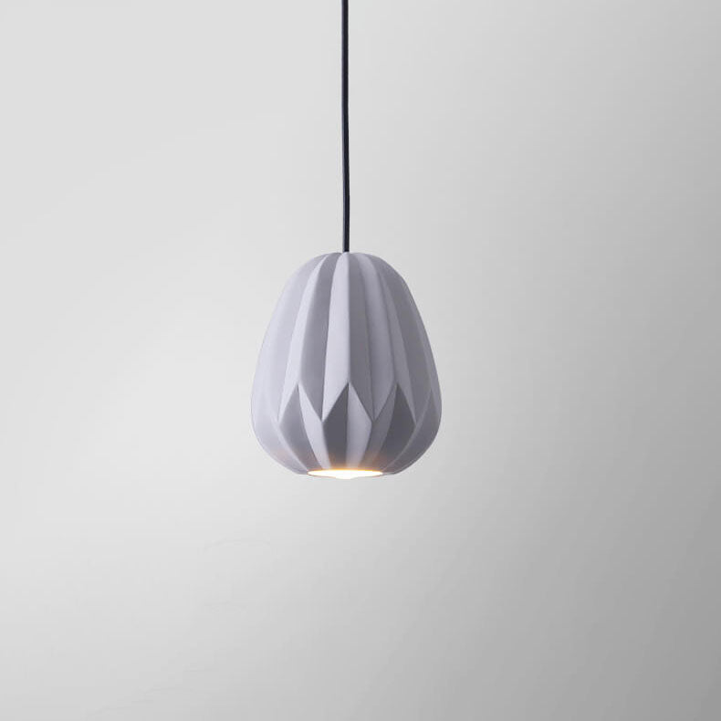 Nordic Macaron Texture Oval Resin 1-Light Pendant Light