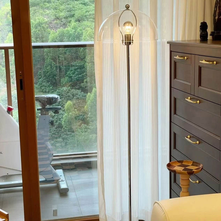 Lámpara de pie de 1 luz con diseño de hongo acrílico retro creativo 