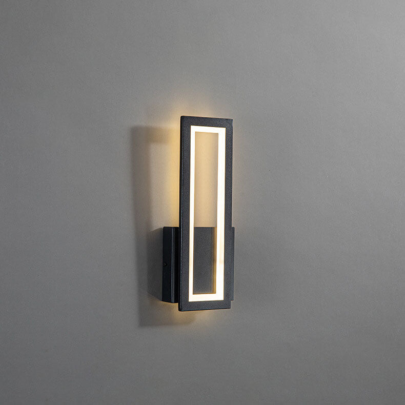 Moderne minimalistische rechteckige LED-Wandleuchte aus Acryl in Volltonfarbe 