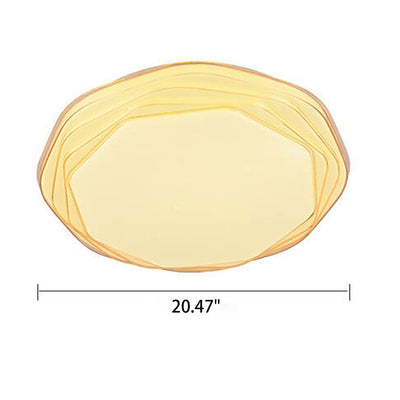 Modern Minimalist Creative Round LED Wrought Iron Flush Mount Ceiling Light