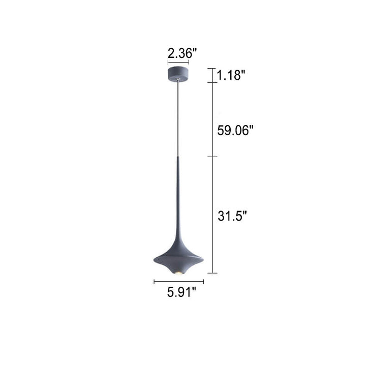Modern Minimalist Solid Color Hardware Resin LED Pendant Light