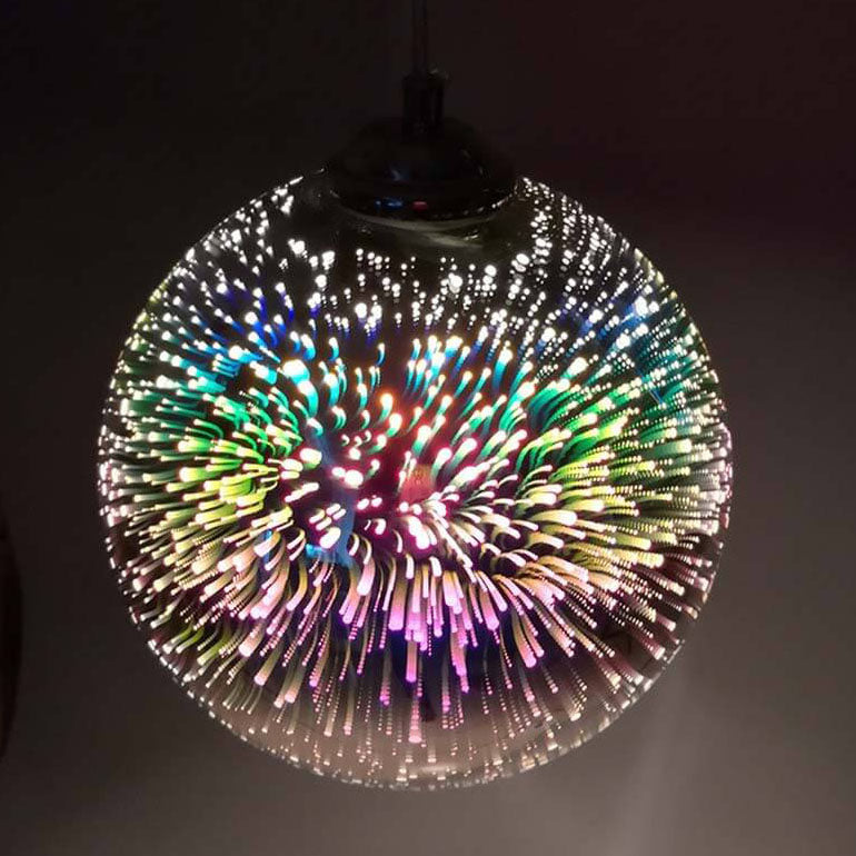 Modern Creative 3D Colorful Fireworks Glass Dome 2/3 Light Island Light Chandelier