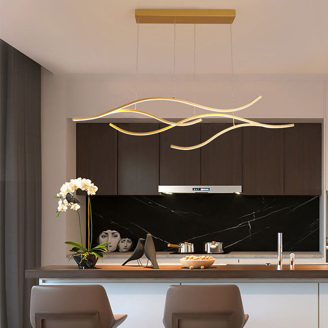 Nordic Kreative Long Line Island Light LED Kunst Kronleuchter 