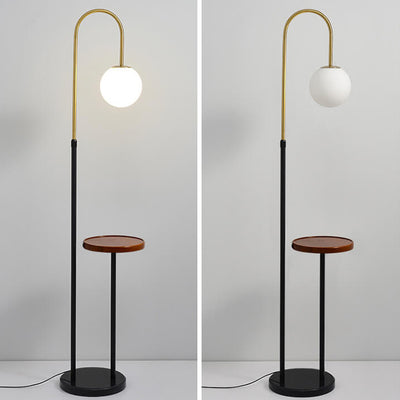 Industrial Iron Creative Shelf 1-Light Standing Floor Lamp