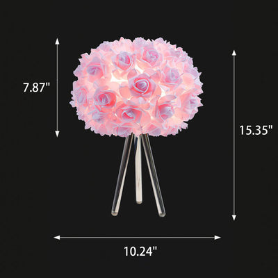 Nordic Creative Rose Metal LED Table Lamp