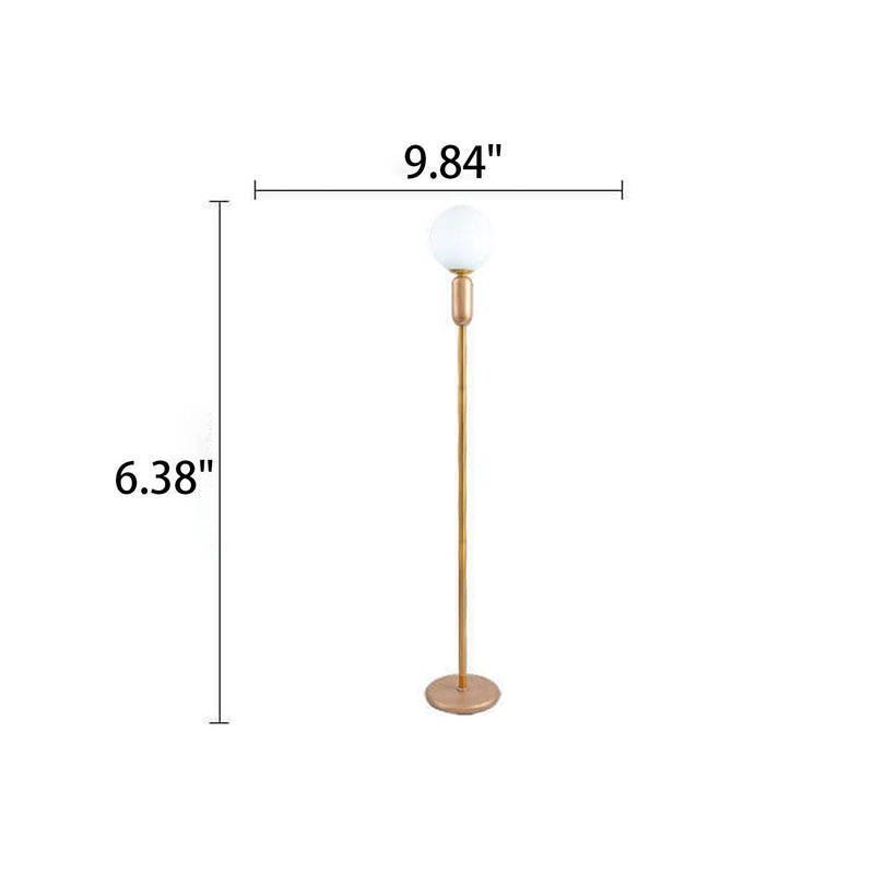 Nordic Minimalist Glass Ball Linear Base LED Standing Floor Lamp