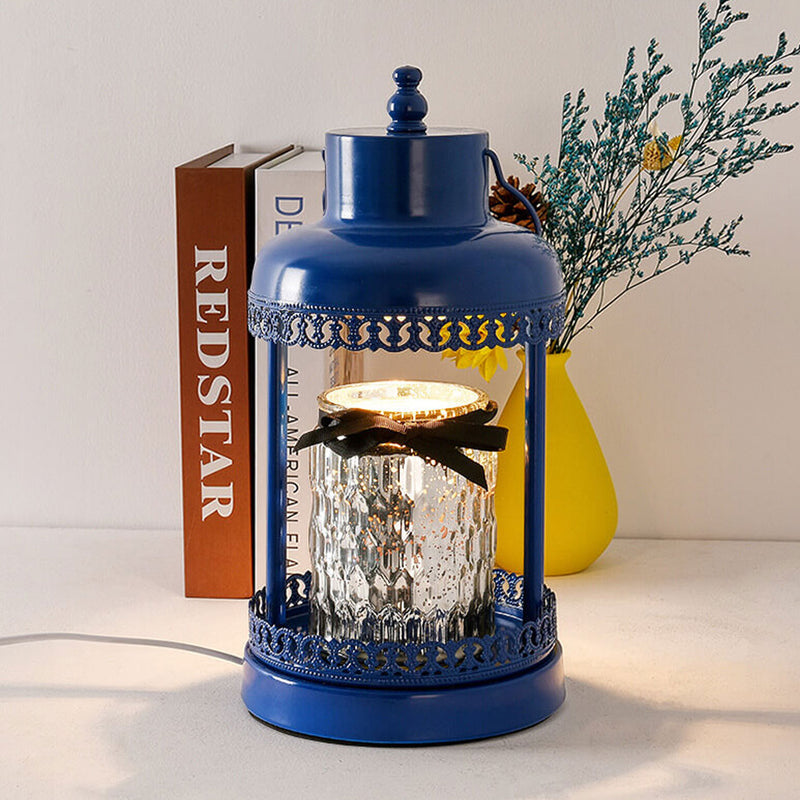 Retro Light Luxury Metal Lantern  Bottle Melting Wax Table Lamp