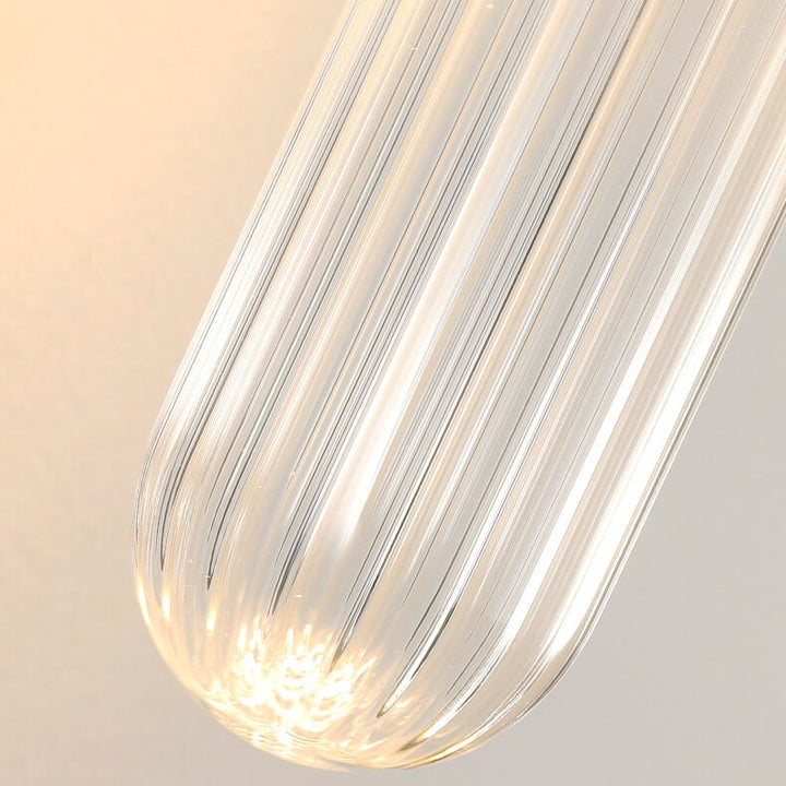 Moderne Leichte Luxus Lange Gold Klare Kupfer Glas 1-Licht Wandleuchte Lampe 