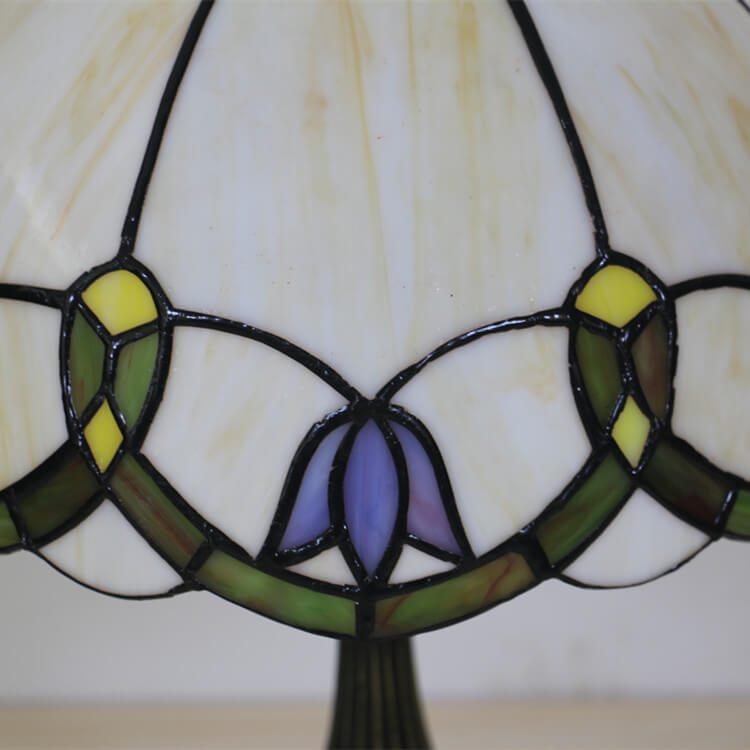 European Vintage Tiffany Flora 1-Light Table Lamp