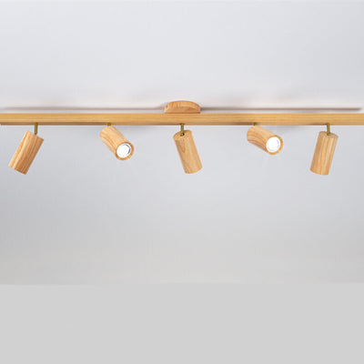 Simple Log Spotlight Track LED Semi-Flush Mount Ceiling Light