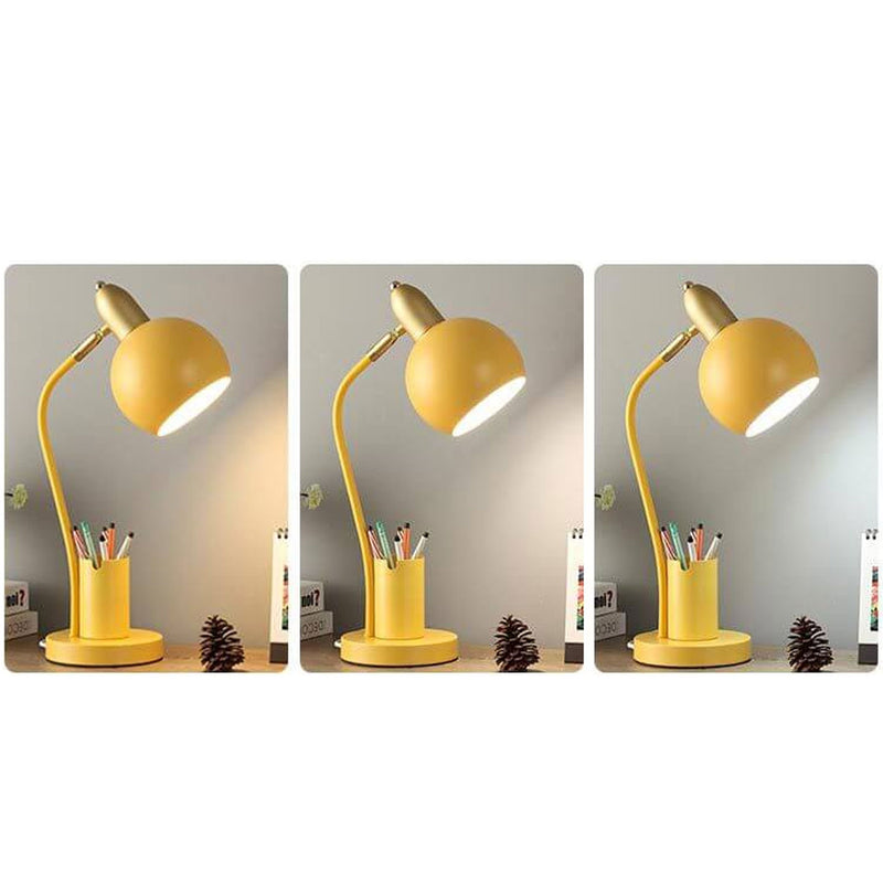 Lampe de table 1 lumière avec barillet de stylo pour étudiant en couleur unie simple 