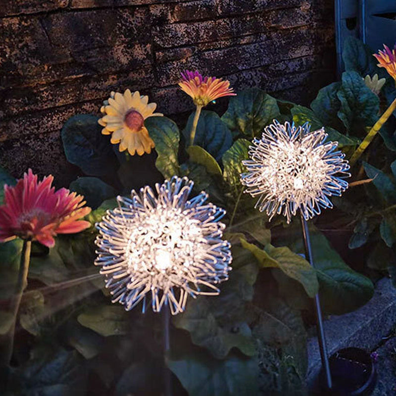 Solar-Löwenzahn-Aluminiumdraht-Kugel-Licht-LED im Freien wasserdichtes leuchtendes Garten-Einsatz-Boden-Landschaftslicht 