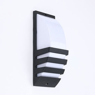 Applique murale LED étanche géométrique courbée moderne pour l'extérieur 