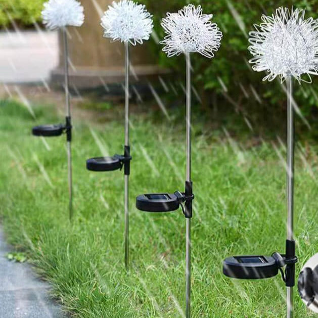 Solar-Löwenzahn-Aluminiumdraht-Kugel-Licht-LED im Freien wasserdichtes leuchtendes Garten-Einsatz-Boden-Landschaftslicht 