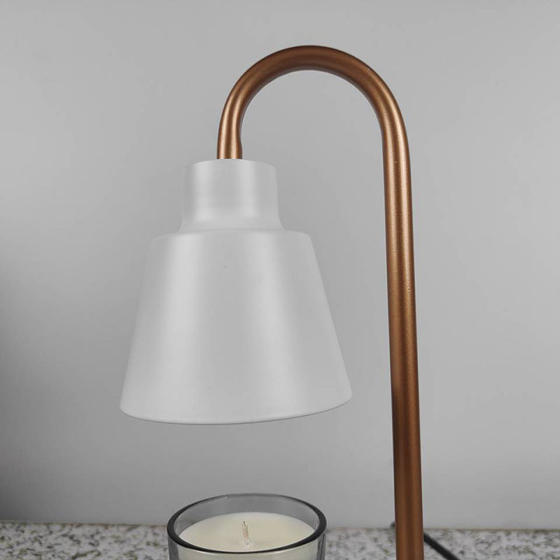 Modern Simplicity Iron Round Shade 1-Light Melting Wax Table Lamp For Study
