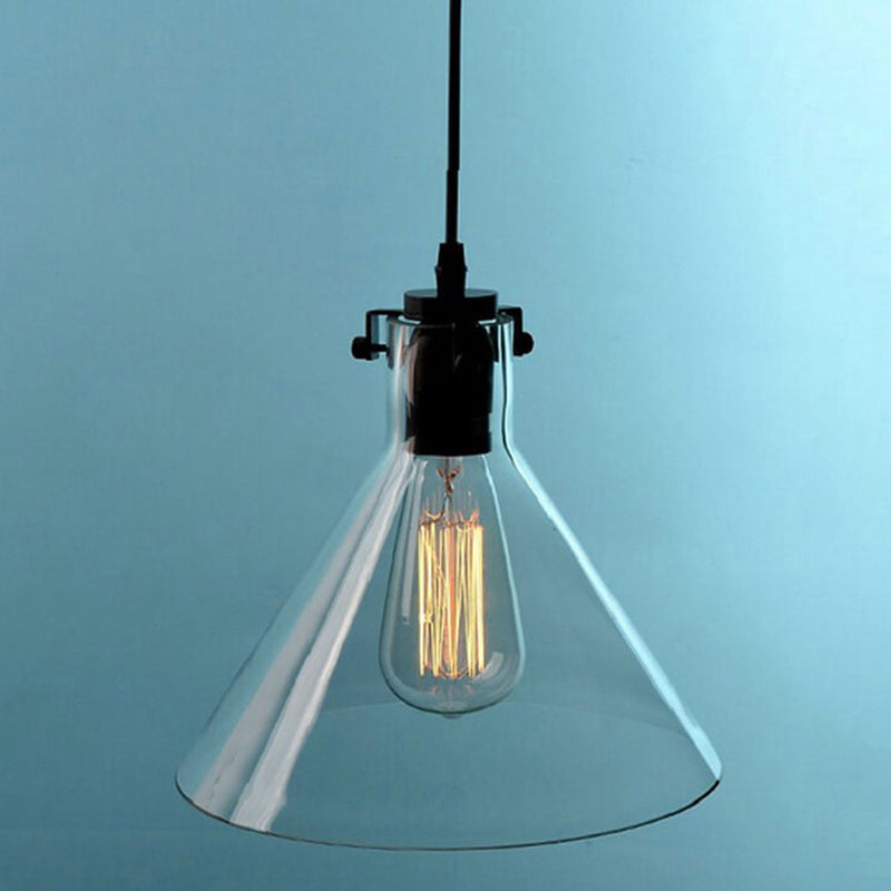 Nordic Industrial Creative Glass Conical Design 1-Light Pendant Light