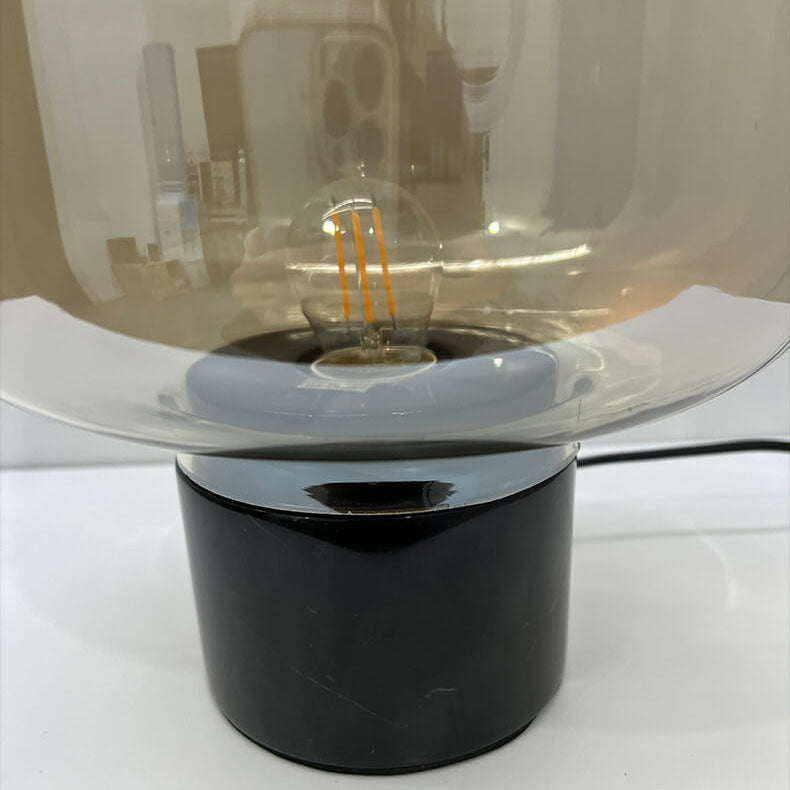 Nordic Minimalist Light Luxury Marble Clear Glass 1-Light Table Lamp