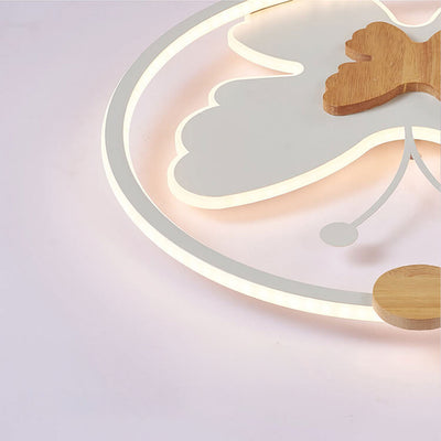 Nordic Creative Butterfly Circle LED Flush Mount Ceiling Light