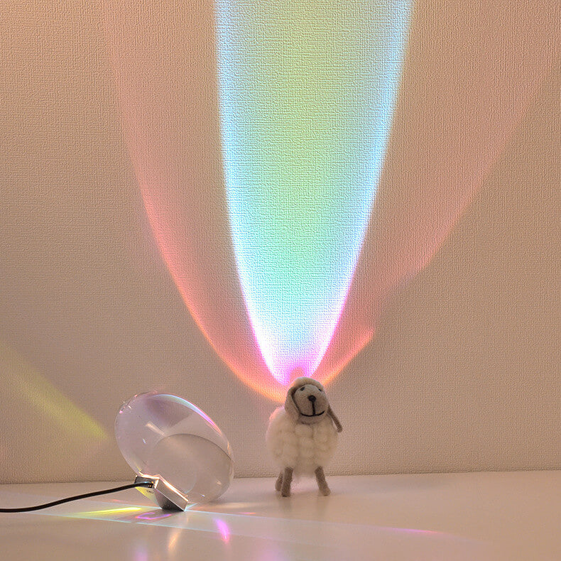 Kreative Kristallprojektion Engelauge LED Tischlampe 
