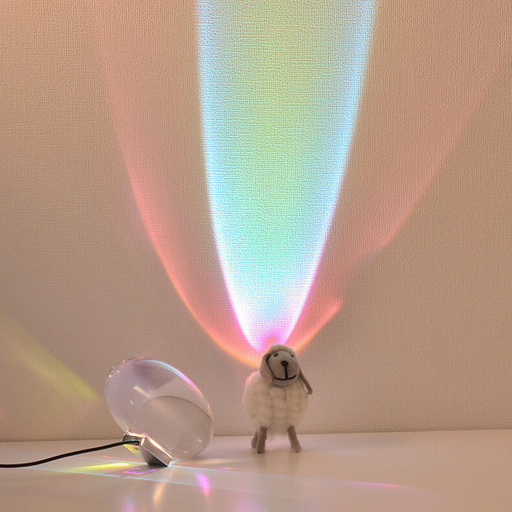 Kreative Kristallprojektion Engelauge LED Tischlampe 