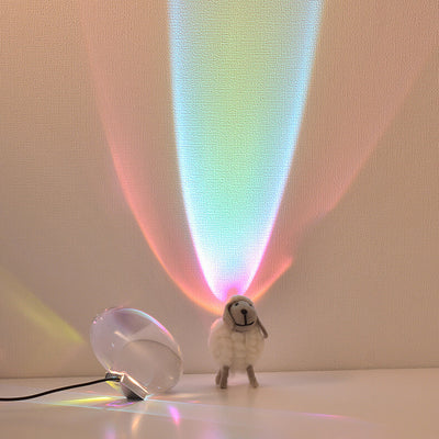 Kreative Kristallprojektion Engelauge LED Tischlampe 