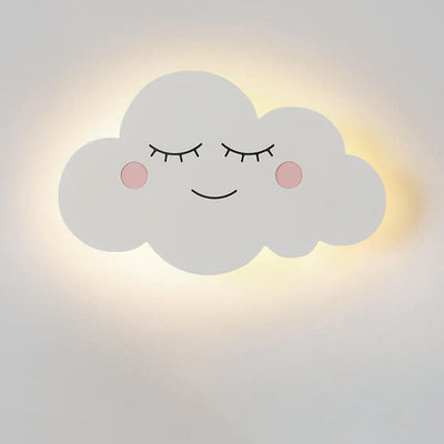 Nordic Creative Clouds Eisen Emoji LED Wandleuchte für Kinder