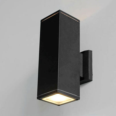 Moderne minimalistische quadratische Säule LED leuchtende wasserdichte Wandleuchte für den Außenbereich 