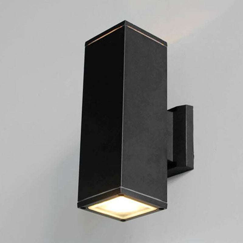 Modern Minimalist Square Column LED Luminous Outdoor Waterproof Wall Sconce Lamp