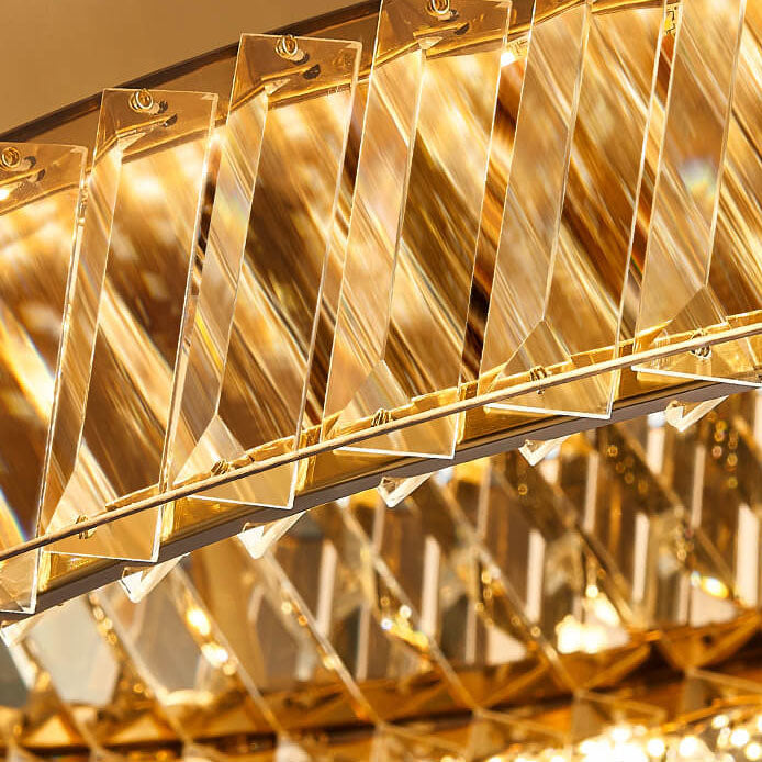 Éclairage encastré LED rond en cristal de luxe léger européen 