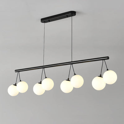 Nordic Modern Cherry Shape Iron Straight Row 8/10/14-Light Island Light Chandelier